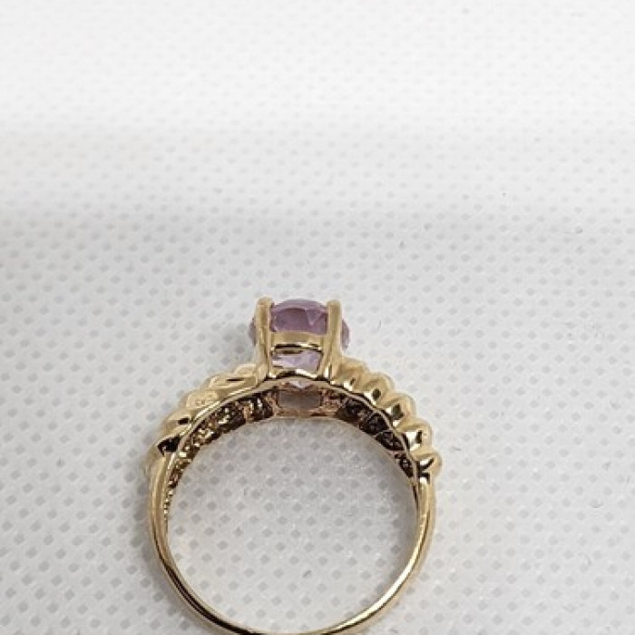 10K Yellow Gold & Morganite Ring Size 5