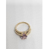 10K YELLOW GOLD & MORGANITE RING  SIZE 5