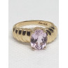 10K YELLOW GOLD & MORGANITE RING  SIZE 5