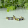 925 Sterling Silver Multi Gemstones Earrings