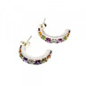 925 Sterling Silver Multi Gemstones Earrings