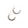 925 Sterling Silver Multi Gemstones Earrings