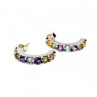 925 Sterling Silver Multi Gemstones Earrings