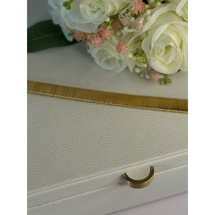 Elegant 925 Sterling Silver V Italy Gold Plated Bracelet Length 7 Inch