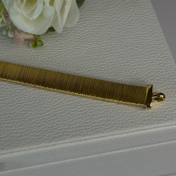 Elegant 925 Sterling Silver V Italy Gold Plated Bracelet Length 7 Inch