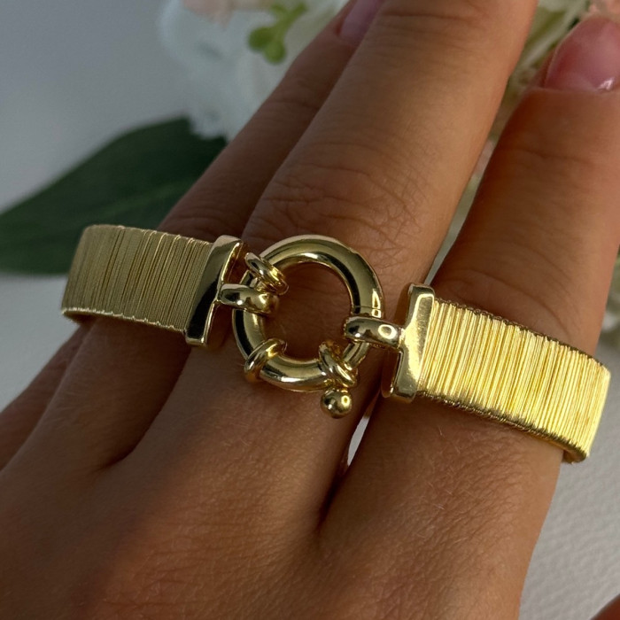 Elegant 925 Sterling Silver V Italy Gold Plated Bracelet Length 7 Inch