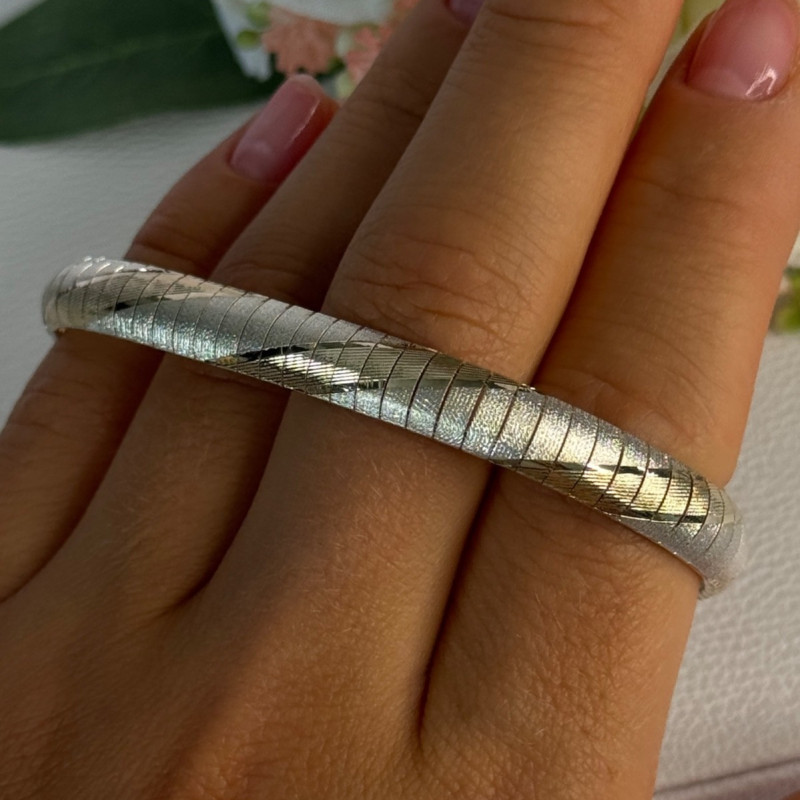 Classy 925 Sterling Silver Italy Gold Plated Part Bracelet Length 7.5 Inch
