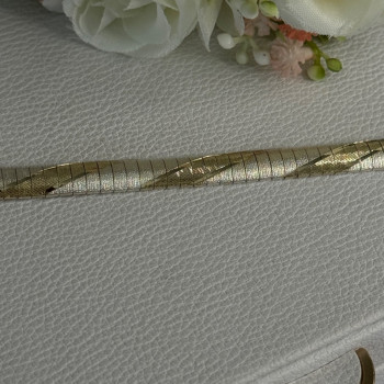 Classy 925 Sterling Silver Italy Gold Plated Part Bracelet Length 7.5 Inch