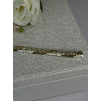 Classy 925 Sterling Silver Italy Gold Plated Part Bracelet Length 7.5 Inch