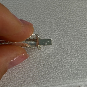 Classy 925 Sterling Silver Italy Gold Plated Part Bracelet Length 7.5 Inch