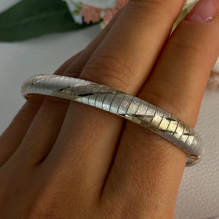 Classy 925 Sterling Silver Italy Gold Plated Part Bracelet Length 7.5 Inch