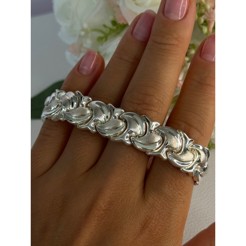Elegant 925 Sterling Silver Bracelet Length 7.5 Inch