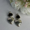 Aesthetic 925 Sterling Silver Marcasite & CZ Earrings Length 1.45 Inch