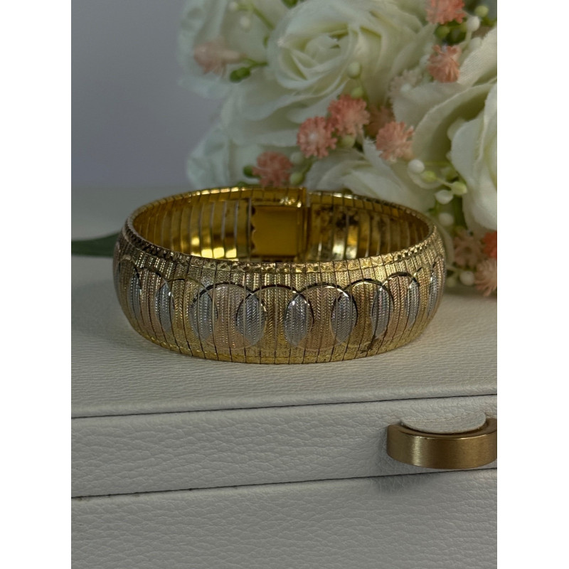 Italy Milor 925 Sterling Silver Gold Plated Bracelet Length 7.5 Inch