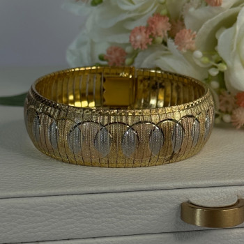 Italy Milor 925 Sterling Silver Gold Plated Bracelet Length 7.5 Inch