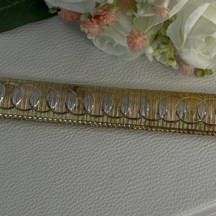 Italy Milor 925 Sterling Silver Gold Plated Bracelet Length 7.5 Inch