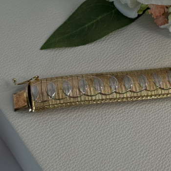 Italy Milor 925 Sterling Silver Gold Plated Bracelet Length 7.5 Inch