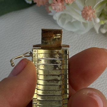 Italy Milor 925 Sterling Silver Gold Plated Bracelet Length 7.5 Inch