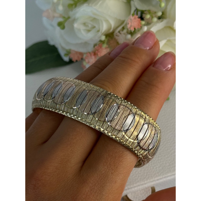 Italy Milor 925 Sterling Silver Gold Plated Bracelet Length 7.5 Inch