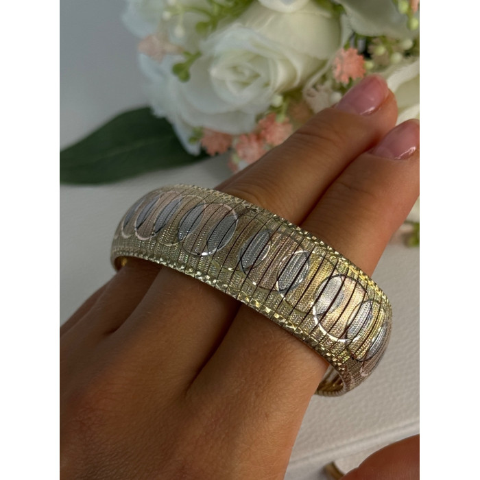Italy Milor 925 Sterling Silver Gold Plated Bracelet Length 7.5 Inch