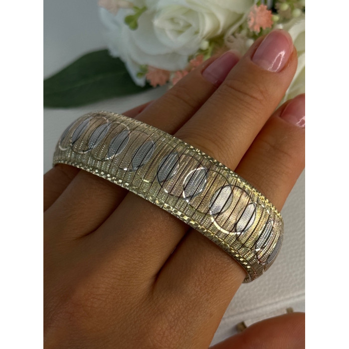 Italy Milor 925 Sterling Silver Gold Plated Bracelet Length 7.5 Inch