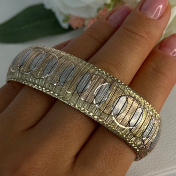 Italy Milor 925 Sterling Silver Gold Plated Bracelet Length 7.5 Inch