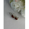 925 Sterling Silver Carnelian Earrings Length 0.70 Inch