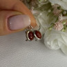 925 Sterling Silver Carnelian Earrings Length 0.70 Inch