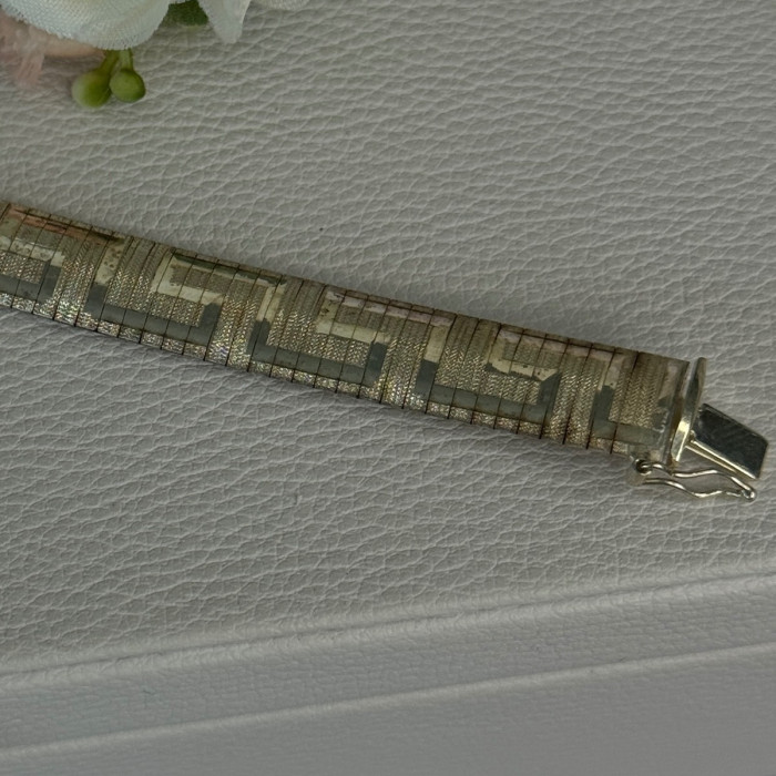 Jcm Italy 925 Sterling Silver Bracelet Length 7.5 Inch