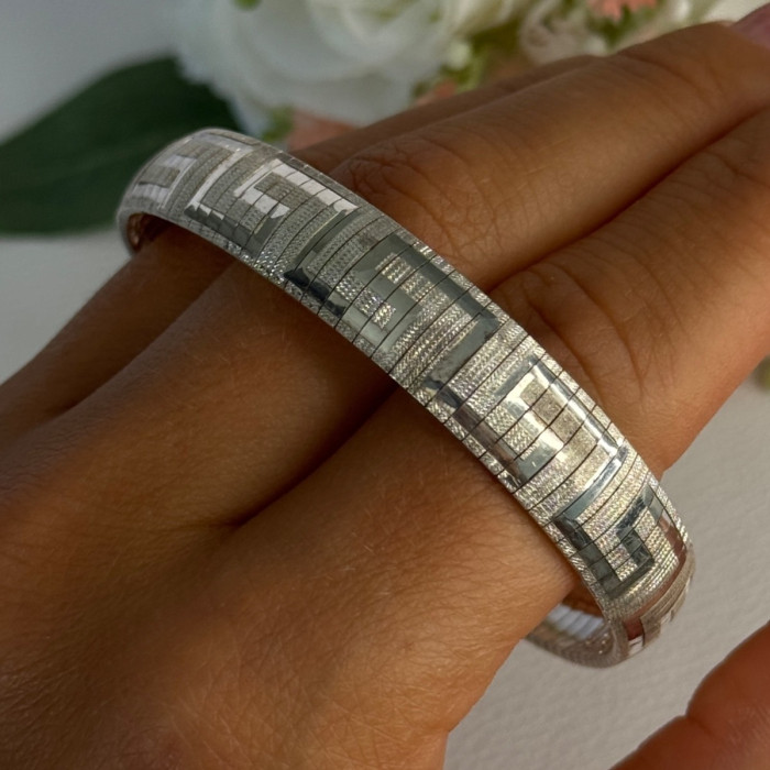 Jcm Italy 925 Sterling Silver Bracelet Length 7.5 Inch