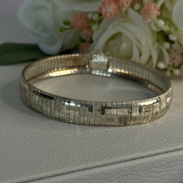 Jcm Italy 925 Sterling Silver Bracelet Length 7.5 Inch