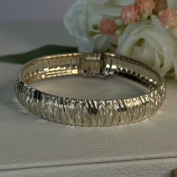 Beautiful Classy Italy 925 Sterling Silver Bracelet Length 7.5 Inch