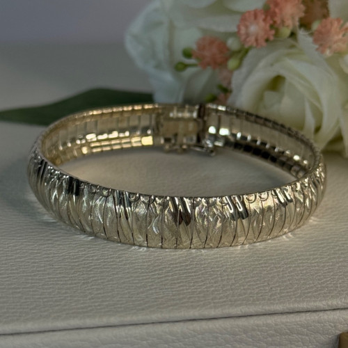 Beautiful Classy Italy 925 Sterling Silver Bracelet Length 7.5 Inch