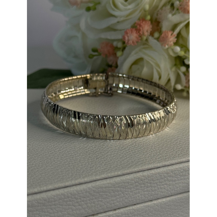 Beautiful Classy Italy 925 Sterling Silver Bracelet Length 7.5 Inch