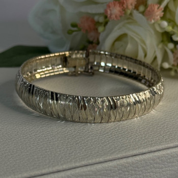 Beautiful Classy Italy 925 Sterling Silver Bracelet Length 7.5 Inch