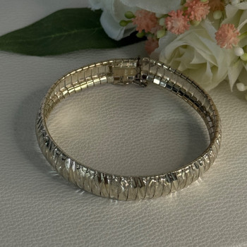 Beautiful Classy Italy 925 Sterling Silver Bracelet Length 7.5 Inch