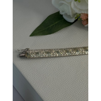 Beautiful Classy Italy 925 Sterling Silver Bracelet Length 7.5 Inch