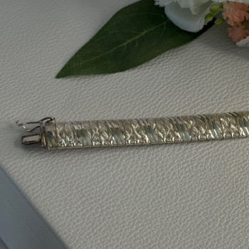Beautiful Classy Italy 925 Sterling Silver Bracelet Length 7.5 Inch