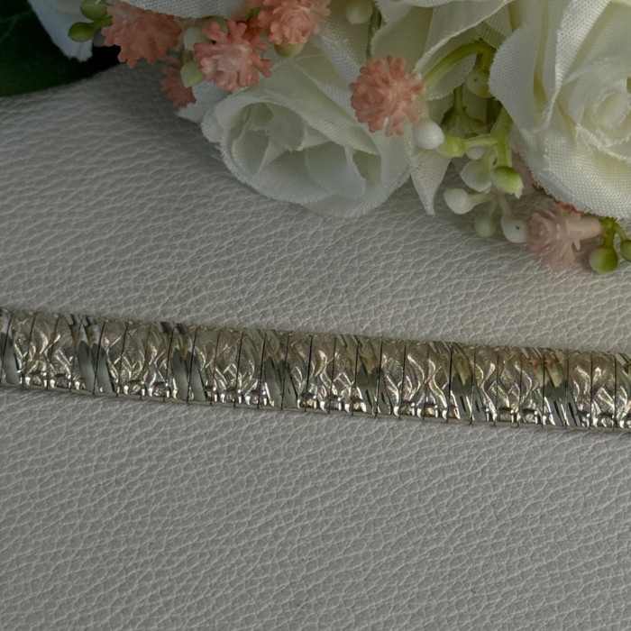 Beautiful Classy Italy 925 Sterling Silver Bracelet Length 7.5 Inch