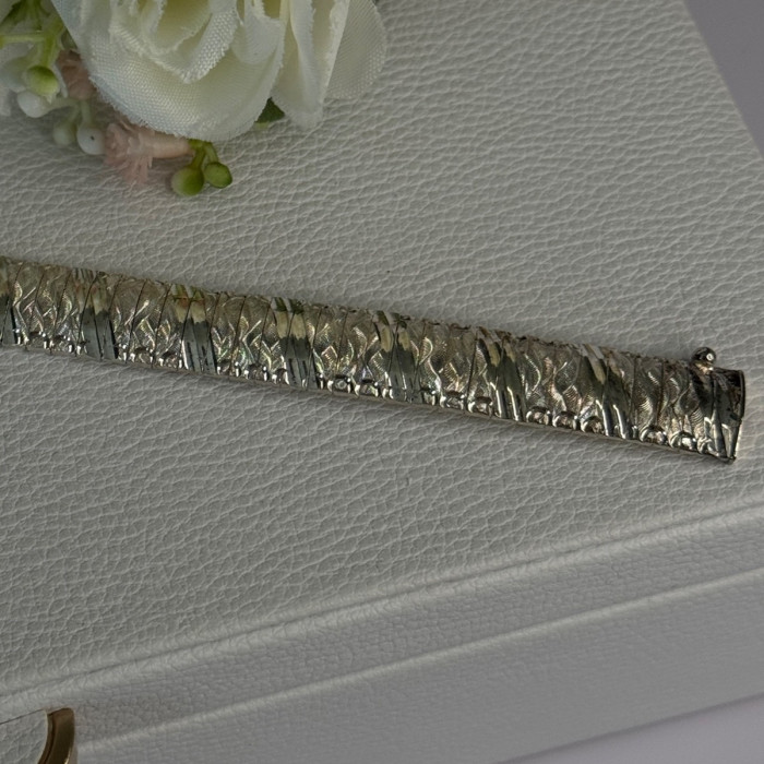 Beautiful Classy Italy 925 Sterling Silver Bracelet Length 7.5 Inch