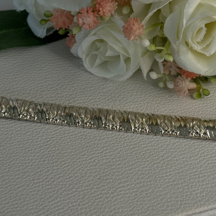 Beautiful Classy Italy 925 Sterling Silver Bracelet Length 7.5 Inch