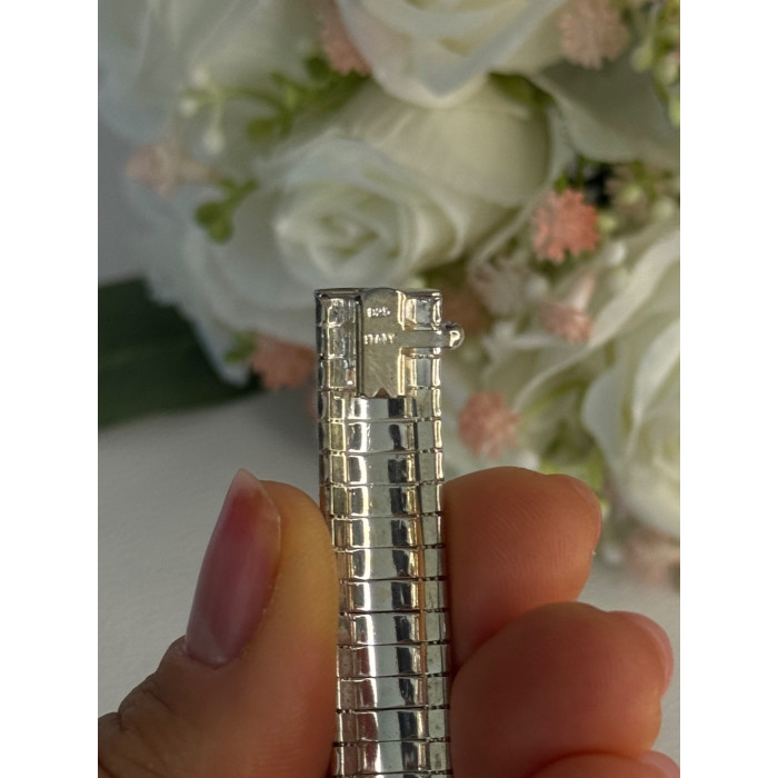Beautiful Classy Italy 925 Sterling Silver Bracelet Length 7.5 Inch