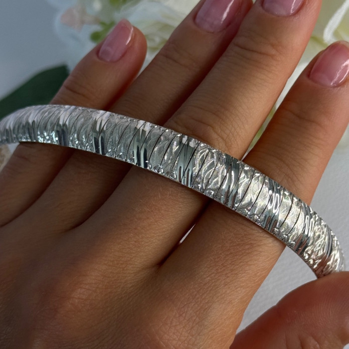 Beautiful Classy Italy 925 Sterling Silver Bracelet Length 7.5 Inch
