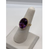 14K YELLOW GOLD & AMETHYST RING  SIZE 5.5
