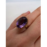 14K YELLOW GOLD & AMETHYST RING  SIZE 5.5