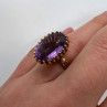 14K Yellow Gold & Amethyst Ring Size 5.5