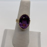 14K Yellow Gold & Amethyst Ring Size 5.5
