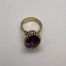 14K Yellow Gold & Amethyst Ring Size 5.5