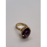 14K YELLOW GOLD & AMETHYST RING  SIZE 5.5
