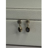 925 Sterling Silver Abalone & Marcasite Earrings Length 0.60 Inch